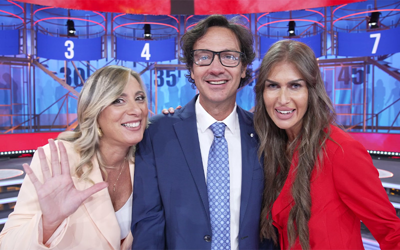 TLP nello studio di Amadeus con il cast di Case a Prima Vista